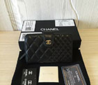 2016 Chanel Matelasse Bi-Fold Wallet Original Sheepskin Leather A50073 Black A50073