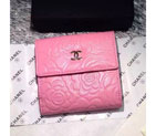 2016 Chanel Matelasse Tri-Fold Wallet Sheepskin Leather A48980 Pink A48980