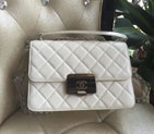 2016 Chanel Off-White Sheepskin Leather Chain shoulder Flap bag A93222 A93222