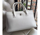 2016 Chanel Off-white Original Lambskin leather Tote Shoulder Bag A67007 with Silver A67007