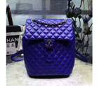 2016 Chanel Original Sheepskin Leather Backpack A91120 Blue A91120