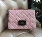 2016 Chanel Pink Sheepskin Leather Chain shoulder Flap bag A93222 A93222