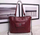 2016 Chanel Shopper Tote Bag Sheepskin Leather A4911 Claret A4911