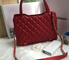 2016 Chanel Tote shoulder Bag Sheepskin Leather A8181 Red A8181