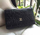 2016 Chanel WOC mini Flap Bag Black Original leather A33808 A33808