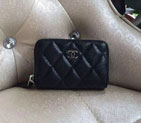 2016 Chanel Zip card package change clip Original Caviar Leather A69271 Black Silver A69271