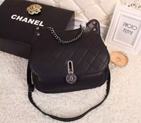 2016 Chanel shoulder bag Sheepskin Leather A36012 Black A36012