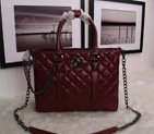 2016 Chanel tote shoulder bag Sheepskin Leather A66012 Burgundy A66012