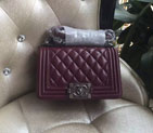 2016 LE Boy Chanel Flap Shoulder Bag Original Sheepskin Leather A67085 Claret A67085