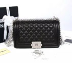 2016 LE Boy Chanel Flap Shoulder Bag Original Sheepskin Leather A67086 Black A67086