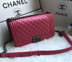 2016 LE Boy Chanel Flap Shoulder Bag Sheekskin Leather A67086 Rose with Silver A67086