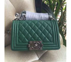 2016 Le Boy Chanel Flap Shoulder Bag Original Caviar Leather A67085 Green Silver A67085