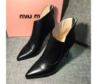 2016 Miu Miu Calfskin leather short Boots BMS0082
