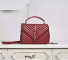 2016 SAINT LAURENT MONOGRAM Tote shoulder Bag Original leather 392737 Burgundy 392737