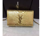 2016 YSL Dinner clutch shoulder bag 311218 Gold with Bronze
