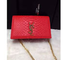 2016 YSL Dinner clutch shoulder bag 311218 Red with Bronze