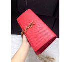 2016 YSL Dinner clutch shoulder bag 311288 Red with Bronze