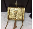 2016 YSL shoulder bag 311178 Gold with Bronze