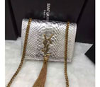 2016 YSL shoulder bag 311178 Silver with Bronze