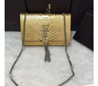 2016 YSL shoulder bag 311248 Gold with Silver