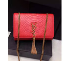 2016 YSL shoulder bag 311248 Red with Bronze