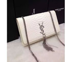 2016 YSL shoulder bag 311248 White with Silver 311248