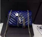 2016 Yves Saint Laurent Classic Monogramme Flap Bag Y9962 Blue