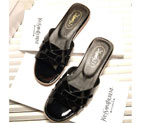 2016 Yves Saint Laurent women Flats Slippers in Patent leather