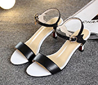 2016 chanle women Sandals in Calfskin leather with Heel Height 6cm CHW1134