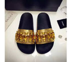 2016 gucci women Slippers With Rhinestone