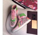 2016 gucci women Sneakers shoes with Rose pattern