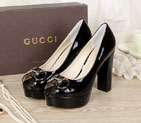 2016 gucci women high-heeled shoes in Patent leather
