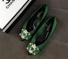 2016 new arrivals Flats shoes in Silk With Rhinestone buckle CHW0974