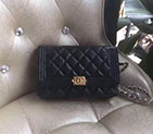 2017 Boy Chanel WOC mini Flap Bag Black Original Caviar leather A80287 Gold Hardware A80287
