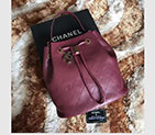 2017 Chanel Burgundy Original Nubuck Leather Bucket bag A98151 A98151