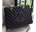 2017 Chanel Classic Coco Bag Shoulder Black GST Original Sheepskin Leather A50995 Silver A50995