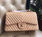 2017 Chanel Classic Flap Bag 1113 Apricot Original Sheekskin leather Gold Hardware 1113