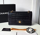 2017 Chanel Classic Flap Bag Black 1112 Original Leather with Gold 1112