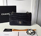2017 Chanel Classic Flap Bag Black 1112 Original Leather with Silver 1112