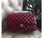 2017 Chanel Classic Flap Bag Original Red Patent Leather 1113 Gold hardware 1113