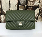 2017 Chanel Classic Mini Flap Bags Original leather A1116 in Green A1116