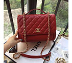 2017 Chanel Classic Top Handle Bag Original Caviar Leather A79291 Red A79291