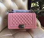 2017 Chanel Le Boy Flap Shoulder Bag Pink Original Lambskin Leather A67086 A67086