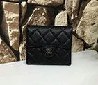 2017 Chanel Matelasse Tri-Fold Wallet Original Calfskin Leather A82288 Black A82288