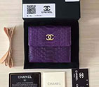2017 Chanel Matelasse Tri-Fold Wallet Original python leather A48980 A48980