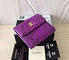 2017 Chanel Matelasse Tri-Fold Wallet Original python leather A48980 A48980