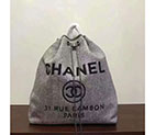 2017 Chanel Original Denim Fabric Backpack A33650 ancient silver hardware A33650