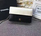 2017 Chanel WOC Flap Shoulder Bag White Original Caviar Leather and Black velvet A31101 Silver A31101