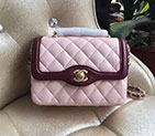 2017 Chanel mini Classic Flap Bag Pink Original Sheekskin leather A35200 Gold Hardware A35200