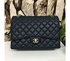 2017 Classic Chanel Maxi Double Flaps Bag A58601 Original Caviar Leather A58601